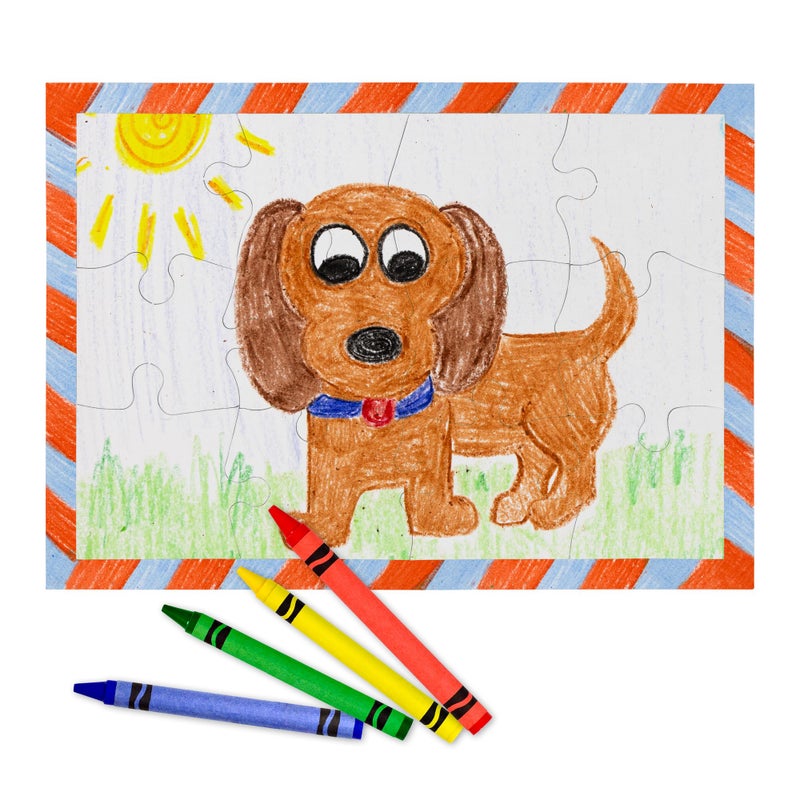 Hygloss 12 Blank Jigsaw Puzzles â€“ 5.5 x 8 Inch, 12 Pieces Each â€“ Hygloss DYI party invites, Perfect for Decorating, Kids' Activities, Arts & Crafts or Party Favors - Puzzle Pieces to Draw On for Crafts - Image 2